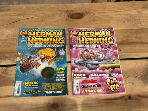 2 x Herman Hedning serietidningar 2014 Comics 3 och 4