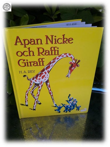 Apan Nicke och Raffi Giraff H.A Rey Rabén & Sjögren Nicke Nyfiken barnbok