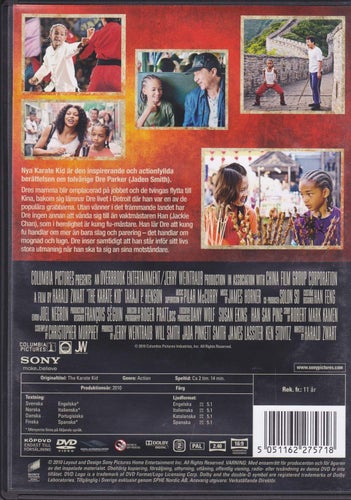 DVD / The Karate Kid / Jackie Chan, Jaden Smith / Fint skick