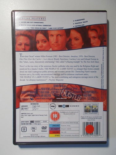 THE PEOPLE VS LARRY FLYNT (1996) DVD UK import Woody Harrelson Courtney Love