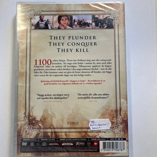 KORSRIDDARNA. DVD ACTION / ÄVENTYR / DRAMA. INPLASTAD