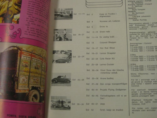 COLOROD Nr 2 1975 Hot Rod Ford 1938 Jeep Volvo PV Lanser Dragster Van
