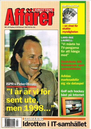 IDROTTENS AFFÄRER 1997 (årgång 10) Nr 1-5 Olsson Wiklander Unger Woods Tivaeus