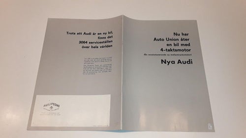 Audi 4 taktsmotor 20 sidor tryckt 1965 svensk text