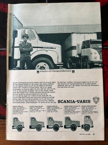 1965 Scania-Vabis L36 L56 L66 L76 LB76 annons