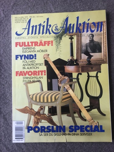 Antik & Auktion 4/1999 - Stringhyllan 50 år, kvinnor i konsten m m