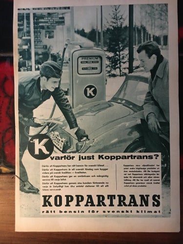 Koppartrans MG MGA Annons 1959