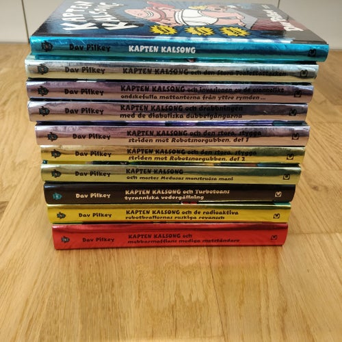 10 st Kapten Kalsong - Bokpaket - Dav Pilkey