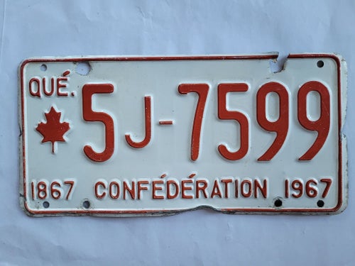 Nummerplåt Quebec Canada