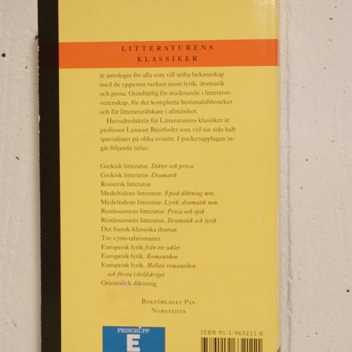 Grekisk litteratur Dramatik - Litteraturens Klassiker