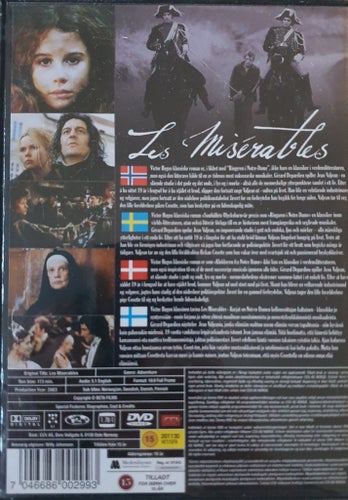 Les Misérables DVD, engelsk version