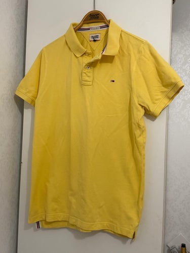 Hilfiger Denim gul pikétröja, storlek XXL
