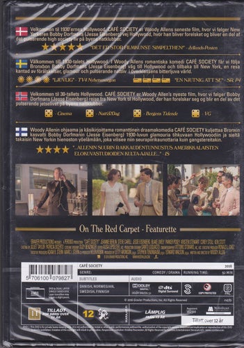 DVD / Café Society / Woody Allen / Blake Lively, Kristen Stewart/ Ny & Inplastad