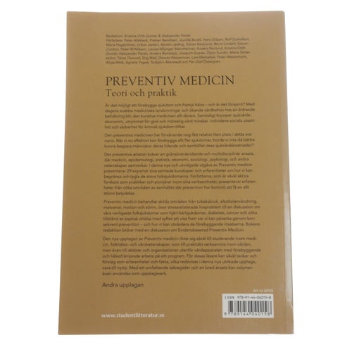 Preventiv medicin : Teori och praktik. Andra upplagan