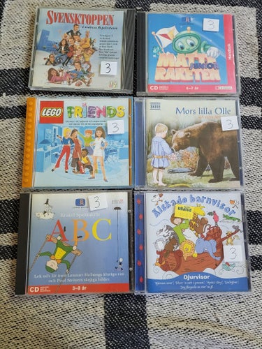 Svensktoppen, friends lego, matte raketen, mors lilla ole mm
