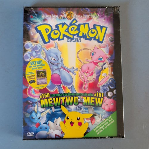 Pokémon Filmen: Mewtwo mot Mew DVD snapcase (Inplastad) tcg