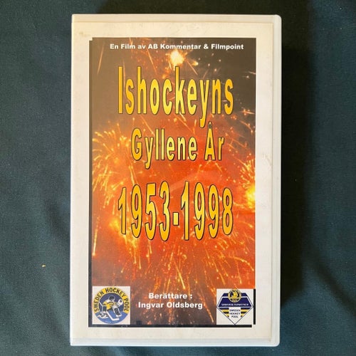 Hockey VHS från Sweden Hockey Pool "Ishockeyns Gyllene År 1953-1998" Ishockey VM