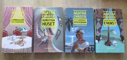 Agatha Christie, 4 böcker, deckare
