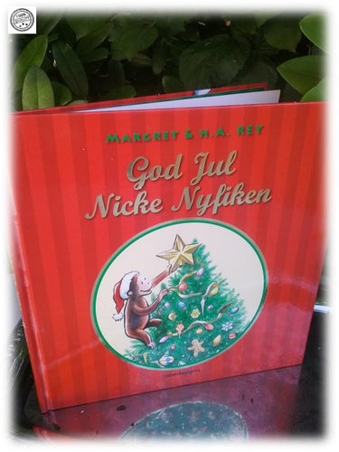 God Jul Nicke Nyfiken barnbok Rabén & Sjögren tryckt 2009 underbara illustration