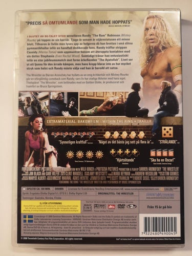 DVD The Wrestler Mickey Rourke TOPPSKICK