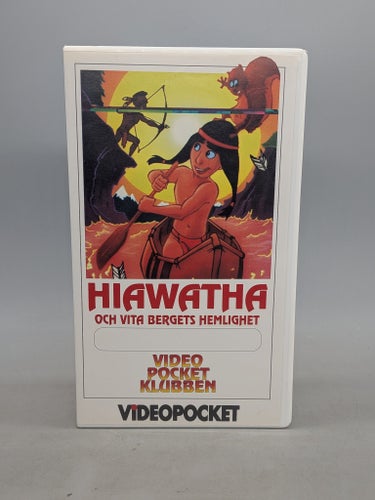 Video Pocket Klubben - Hiawatha och Vita Bergets hemlighet - Svenskt tal - VHS
