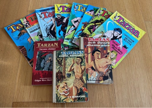 Tarzan serietidningar 70-80 tal + böcker – stor lott