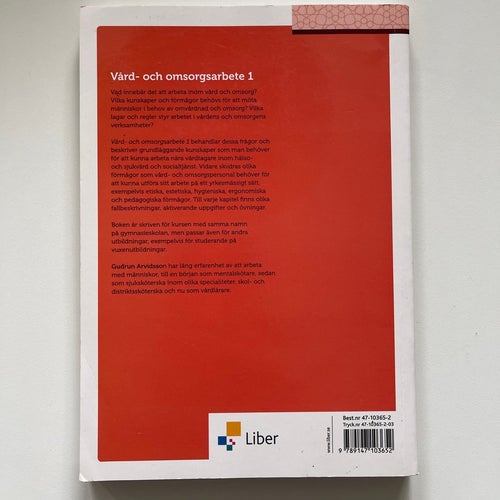 Vård- och omsorgsarbete 1 av Gudrun Arvidsson, 2003