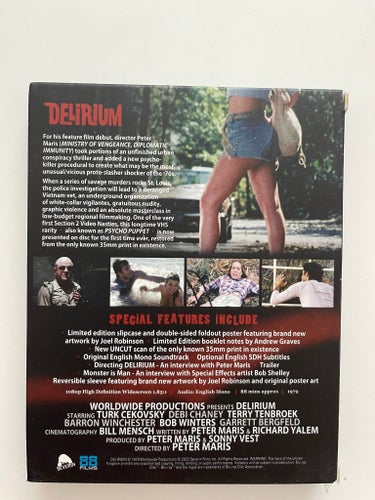 Delirium Blu-ray (Severin Films 1979)