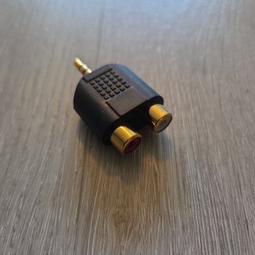 3.5mm hane till 2x RCA hona adapter