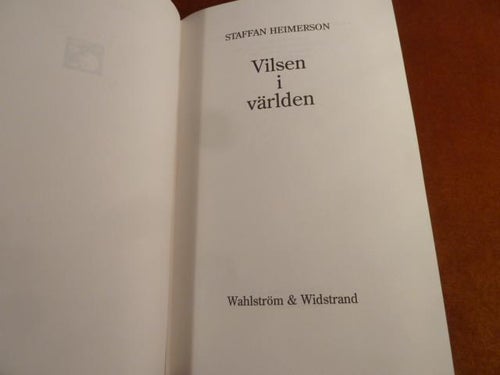 VILSEN I VÄRLDEN, S. HEIMERSON, BÖCKER