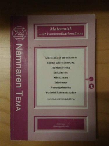 Matematik ett kommunikationsämne av Ronny Ahlström