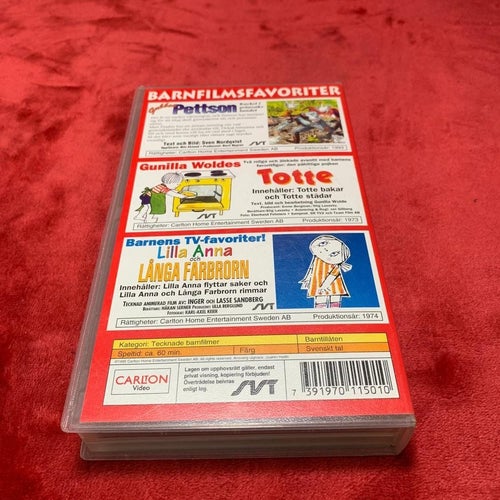 Barnfilmsfavoriter x3, VHS! (Svensksåld)