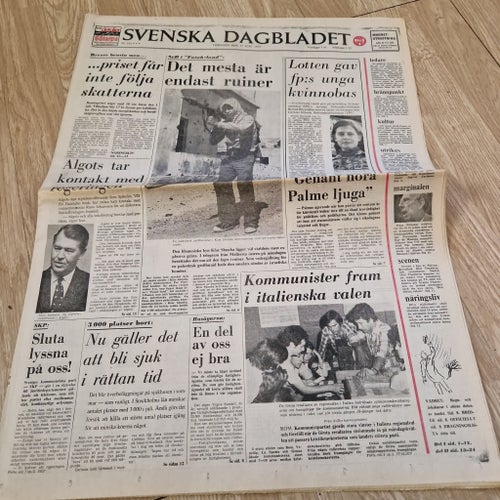 Svenska Dagbladet Tidning från 1975