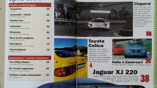 Automobil nr 4 1994: Jaguar XJ 220, Mini 35 år, Rover P6, Toyota Celica GT