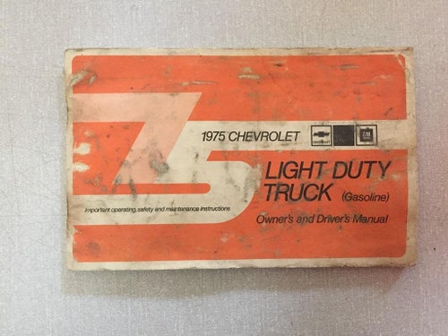 1975 Chevrolet Light Duty Truck Owner's & Driver's Manual