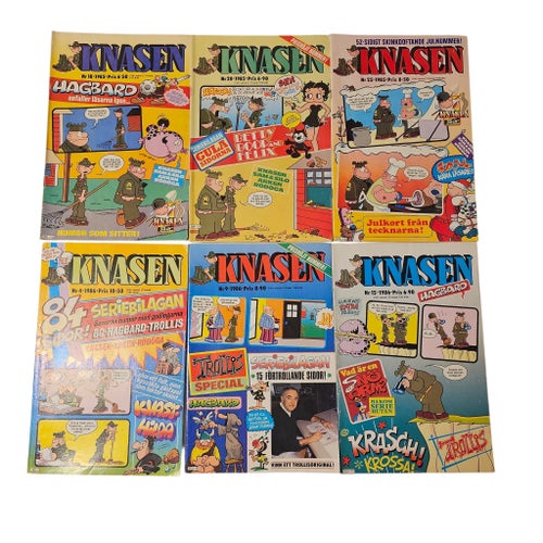 Knasen Serietidningar - 12 st 1985-1989