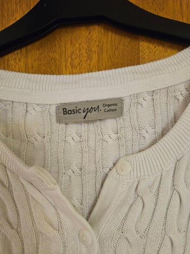 Basic you. vit kofta, storlek XL