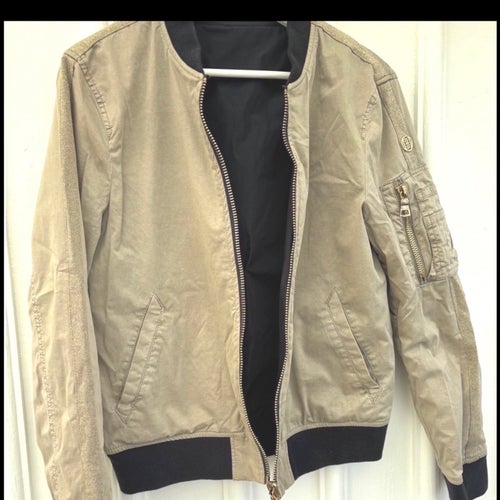 Som NY! Snygg vår/höst Blonde Nr 8 bomberjacka beige/blå