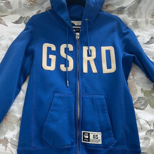 G-Star Raw blå hoodie, storlek S