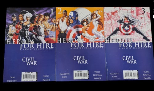 Heroes For Hire (CIVIL WAR) #1-3 Complete Set