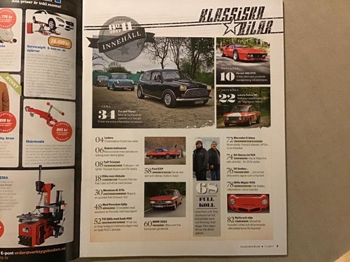 KLASSISKA BILAR NR 11 2017 COOPER,PORSCHE 356,MERCEDES E KLASS FERRARI 288 GTO