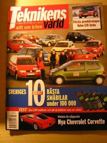 TEKNIKENS VÄRLD NR 5 1997 VOLVO S70 T-5 , FIAT PUNTO