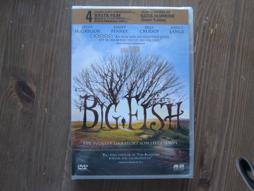 Big Fish (DVD) Ewan McGregor, Jessica Lange, Albert Finney. Ny inplastad!