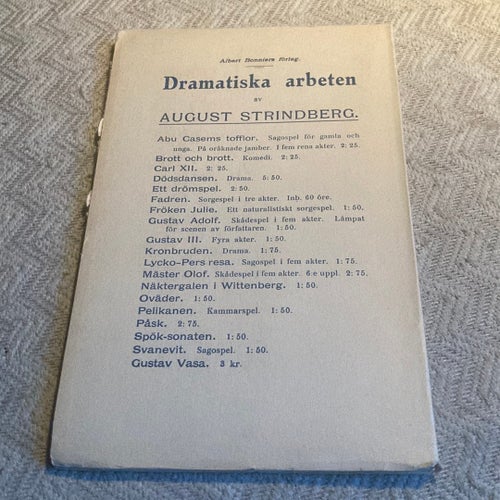 Brott och Brott av August Strindberg !! (utg 1921)