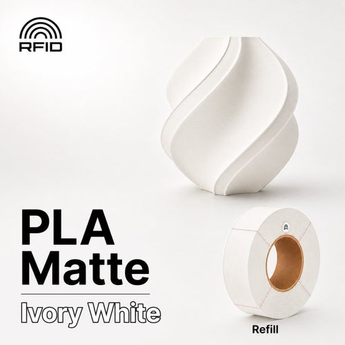 Bambu Lab PLA Matte Ivory White 1.75mm 1kg Refill