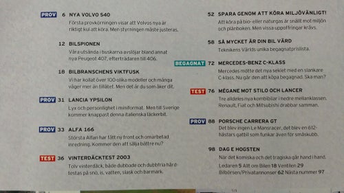 Teknikens Värld 22 2003: Renault Megane, Fiat Stilo, Mitsubishi Lancer, Alfa 166