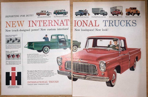 Tidningsannons 1959 International Company Trucks