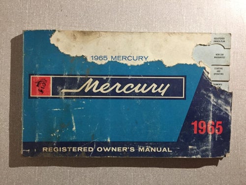 1965 Mercury Registered Owner's Manual