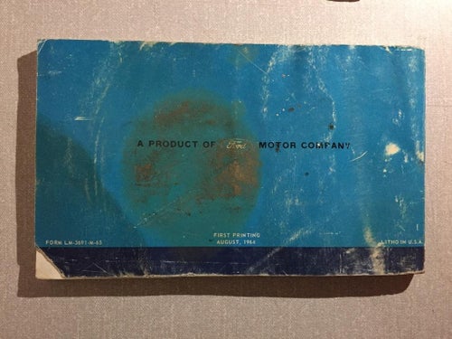 1965 Mercury Registered Owner's Manual