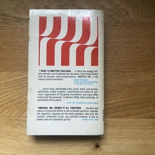 American Inc By Morton Mintz & Jerry S.Cohen Intro By Ralph Nader Book 1972